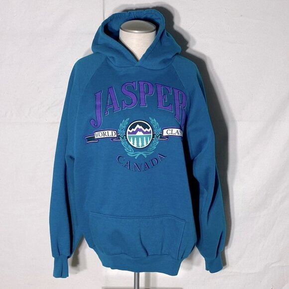 Vintage Turquoise Jasper World Class Hoodie  L - Picture 1 of 14
